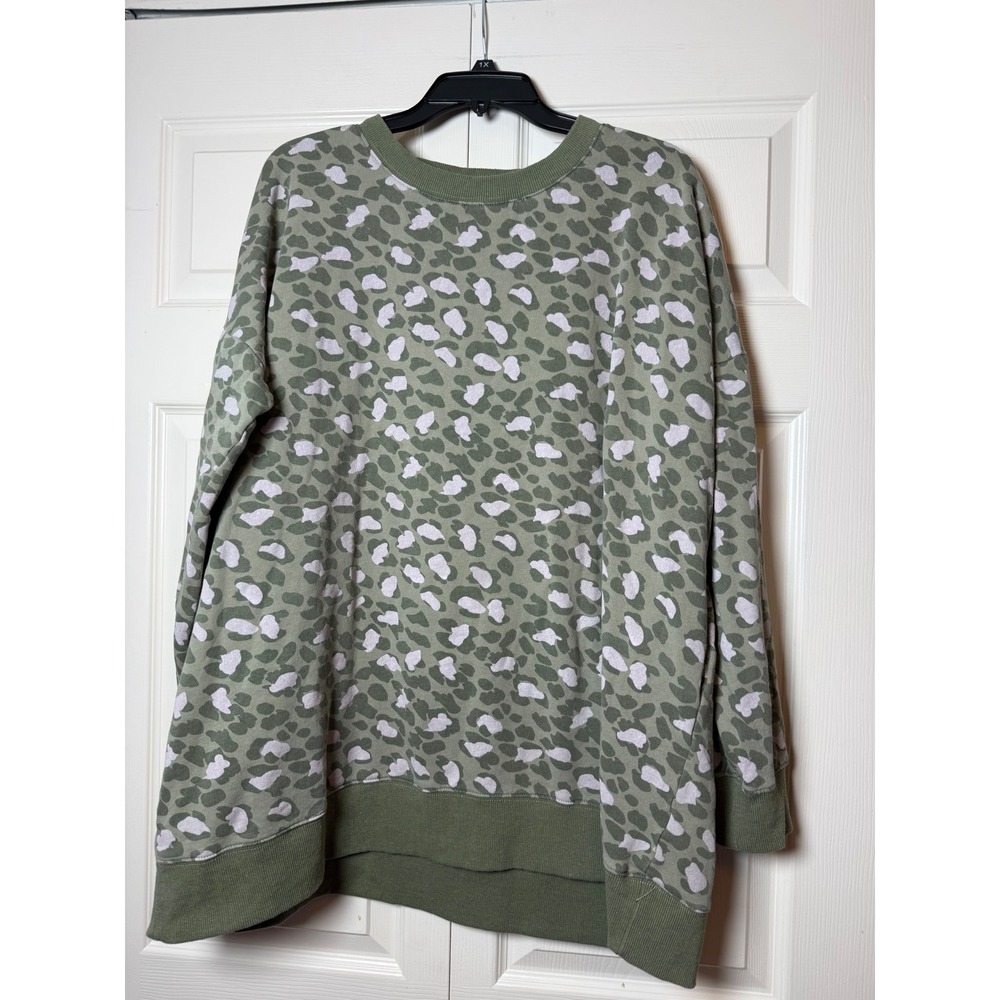 Easel Leopard Print Pullover Sweatshirt